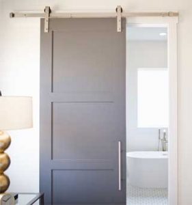 How to Add a Frosted Glass Barn Door for a Bathroom